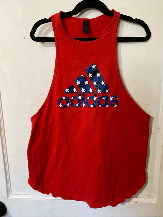 adidas Tops - adidas Red Women's Tank with Stars Logo